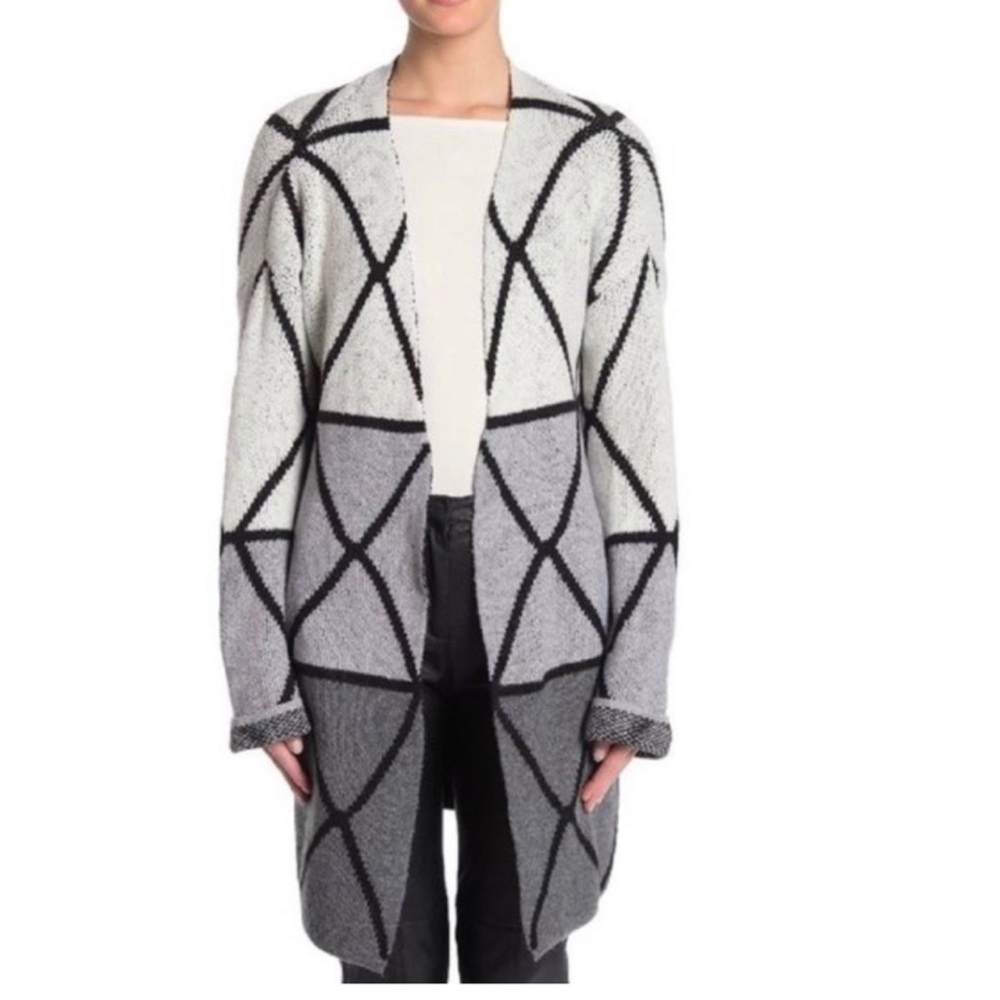Joseph A Ombre Grid Cardigan size S